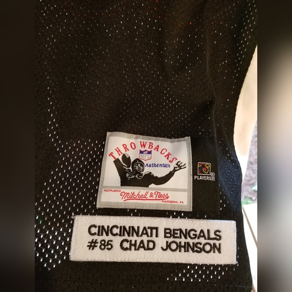 Mitchell & Ness NFL Throwbacks Jersey T Shirt Cincinnati Bengals Johnson Large - Picture 7 of 8